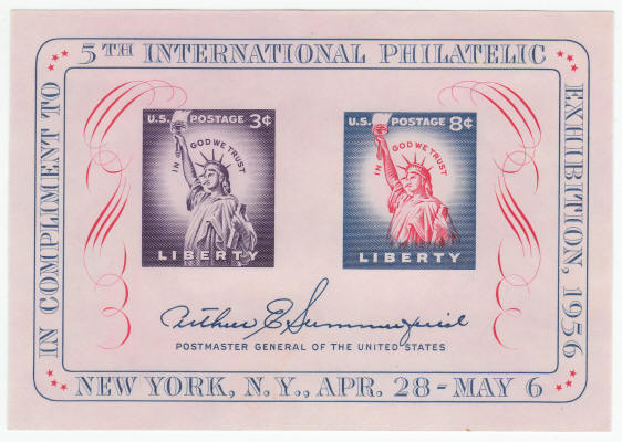 Scott #1075 FIPEX Souvenir Sheet