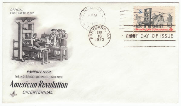 Scott #1476 Pamphleteer First Day Cover Double Cancellation Error