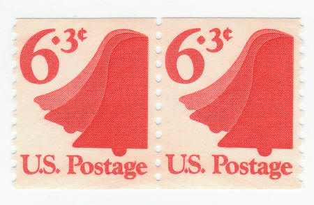 Scott #1518 Liberty Bell Coil Pair