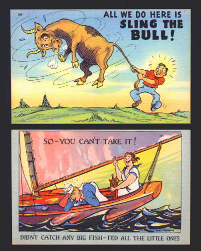 1940s Walt Munson Cartoon Post Cards