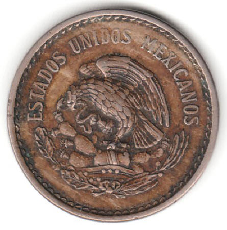 1946 Mexico 10 Centavos Coin obverse