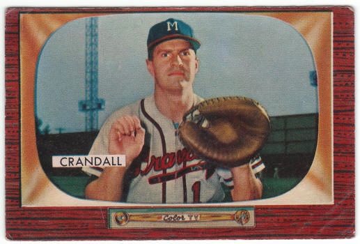 1955 Bowman Baseball #217 Del Crandall