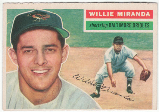 1956 Topps Baseball #103 Willie Miranda