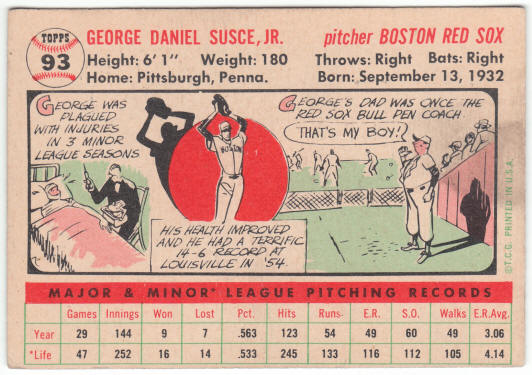 1956 Topps Baseball #93 George Susce Jr