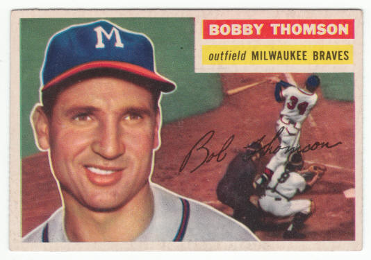 1956 Topps #257 Bobby Thomson front