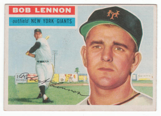 1956 Topps #104 Bob Lennon front