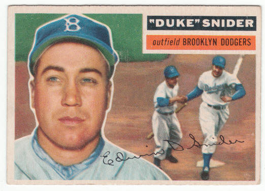 1956 Topps 150 Duke Snider front