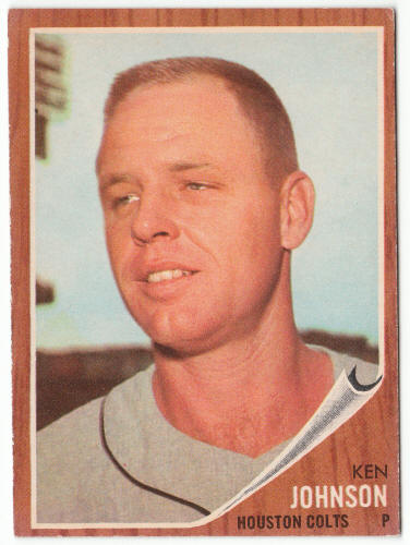 1962 Topps #278 Ken johnson front