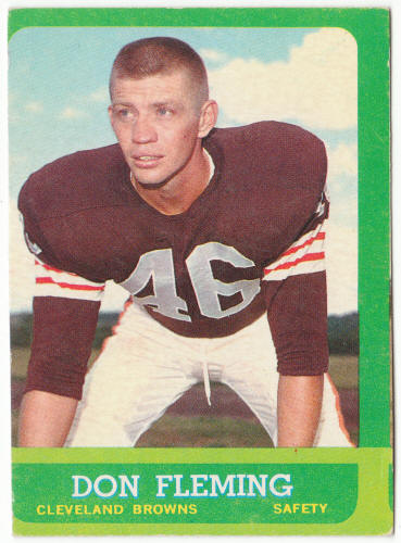 1963 Topps Football #22 Don Fleming Rookie Card