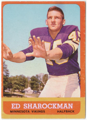 1963 Topps Football #105 Ed Sharockman Rookie Card