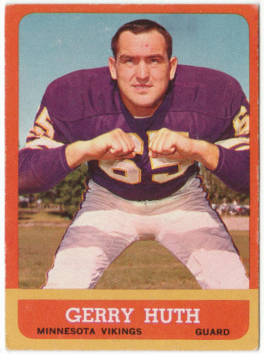 1963 Topps Football #104 Gerry Huth Rookie Card