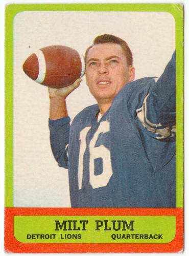 1963 Topps Football #25 Milt Plum