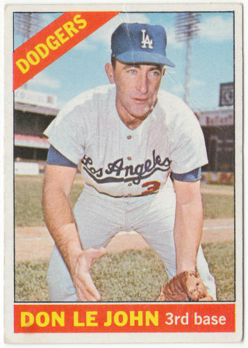 1966 Topps Baseball #41 Don LeJohn Rookie Card