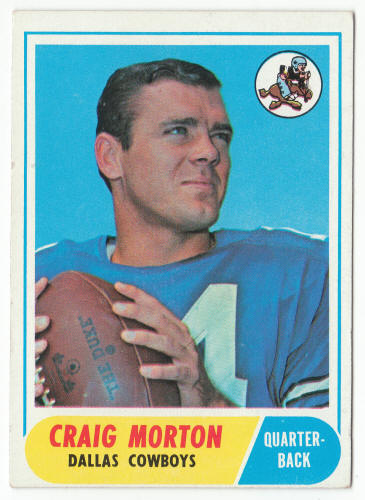 1968 Topps #155 Craig Morton Rookie Card front