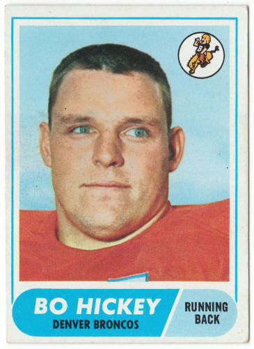 1968 Topps Football #17 Bo Hickey Rookie Card