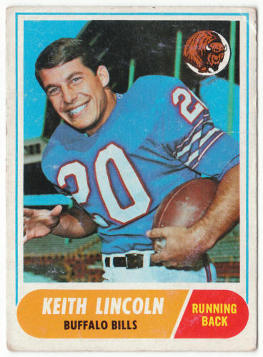 1968 Topps Football #19 Keith Lincoln