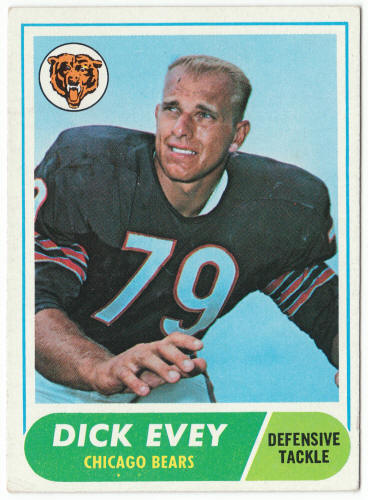 1968 Topps Football #205 Dick Evey