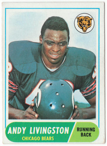 1968 Topps Football #48 Andy Livingston Rookie Card