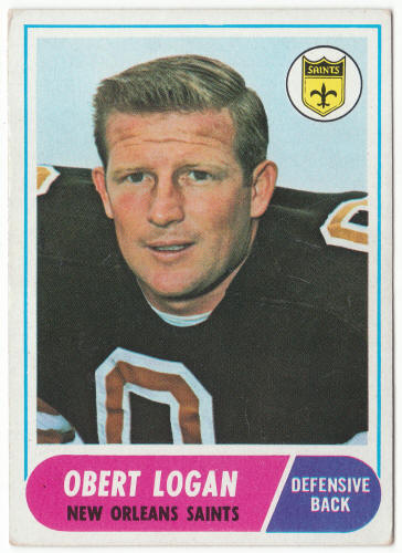 1968 Topps Football #4 Obert Logan