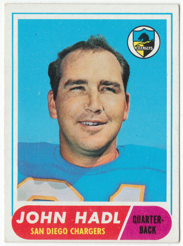 1968 Topps Football 63 John Hadl front