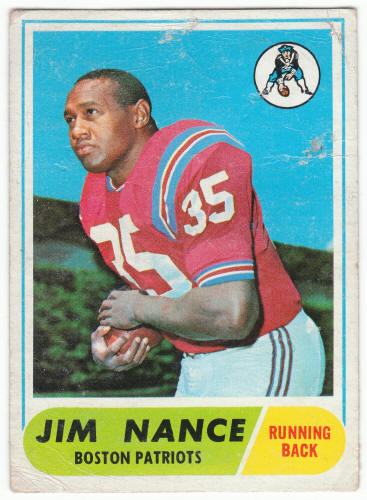 1968 Topps Football #72 Jim Nance Rookie Card