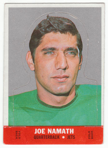 1968 Topps Joe Namath Insert Stand Up #17