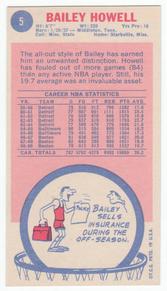 1969-70 Topps Bailey Howell #5