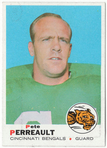 1969 Topps Football #181 Pete Perreault Rookie Card