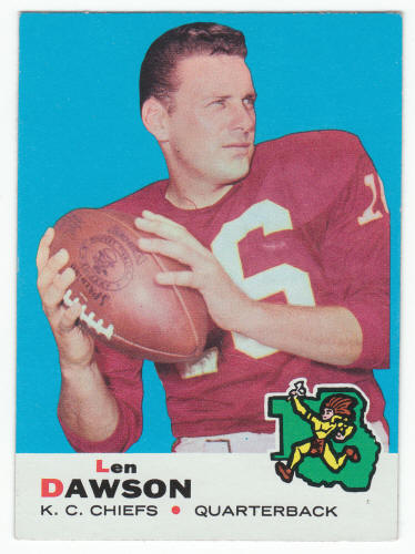 1969 Topps Len Dawson #20 Football Card front