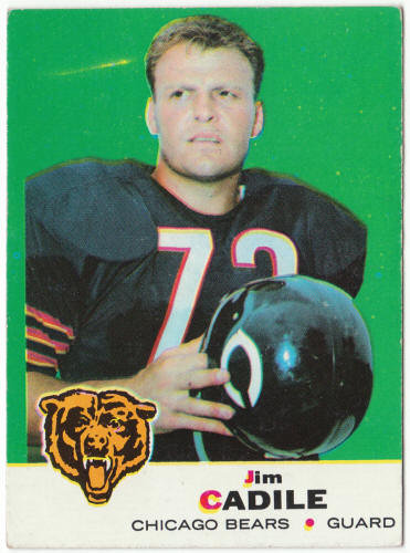1969 Topps Football #3 Jim Cadile Rookie Card