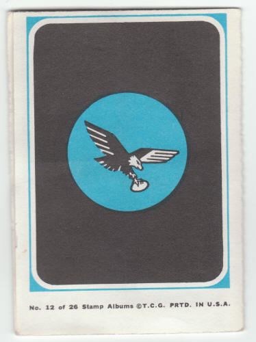 1969 Topps Philadelphia Eagles 4-in-1 Mini-Card Album 12 back