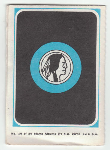 1969 Topps Washington Redskins 4-in-1 Mini-Card Album #16 back