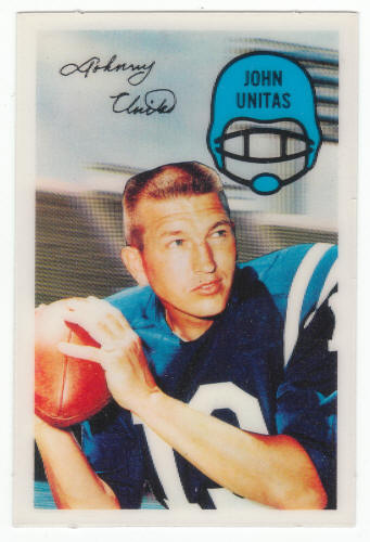 1970 Kelloggs Football Johnny Unitas #55