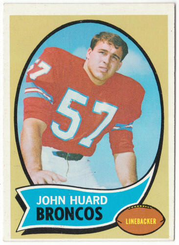 1970 Topps Football #146 John Huard Rookie Card