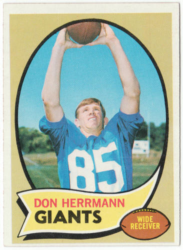 1970 Topps Football #153 Don Herrmann Rookie Card