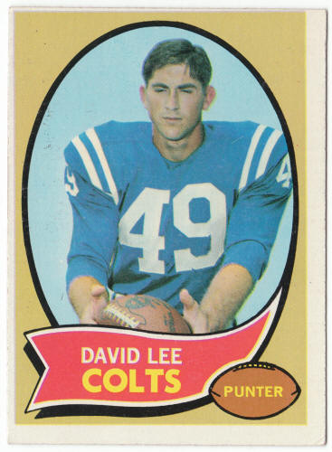 1970 Topps Football #222 David Lee Rookie Card