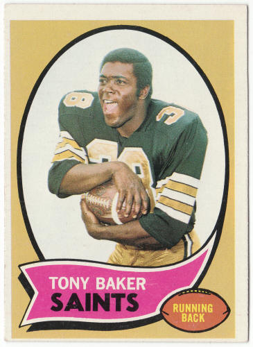 1970 Topps Football #243 Tony Baker Rookie Card