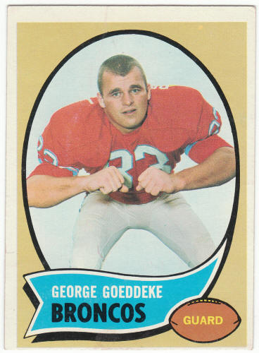 1970 Topps Football #257 George Goeddeke Rookie Card