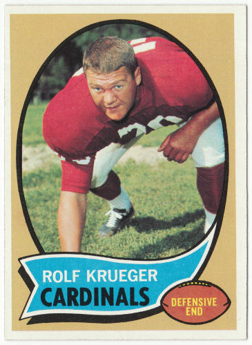 1970 Topps Football #26 Rolf Krueger Rookie Card