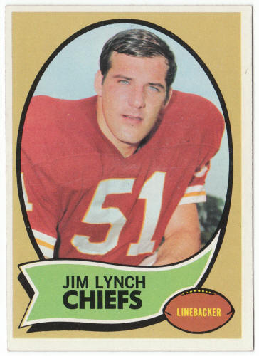 1970 Topps Football #51 Jim Lynch Rookie Card