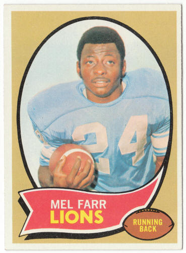 1970 Topps Football #52 Mel Farr Rookie Card