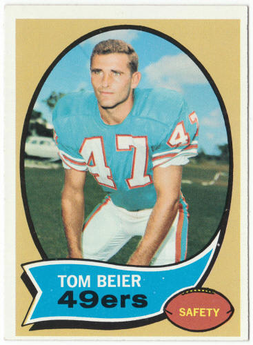 1970 Topps Football #64 Tom Beier Rookie Card