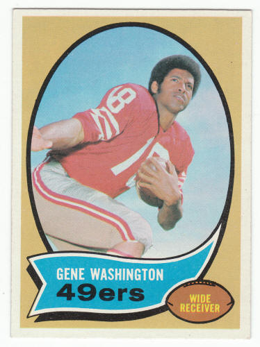 1970 Topps Football #81 Gene Washington Rookie Card front