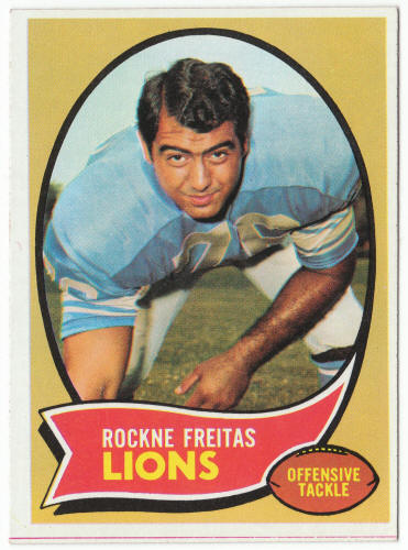 1970 Topps Football #96 Rockne Freitas Rookie Card