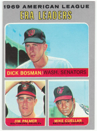 1970 Topps Baseball #68 AL ERA Leaders front