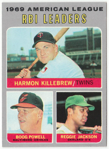 1970 Topps Baseball #64 AL RBI Leaders front