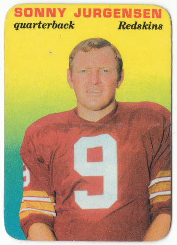 1970 Topps Glossy Insert 20 Sonny Jurgensen