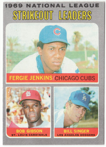 1970 Topps Baseball #71 NL Strikeout Leaders front