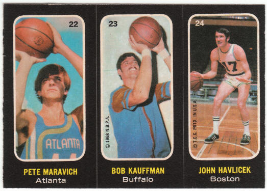 1971-72 Topps Trios Basketball Insert Stickers #22 23 24