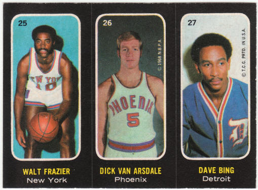 1971-72 Topps Trios Basketball Insert Stickers #25 26 27